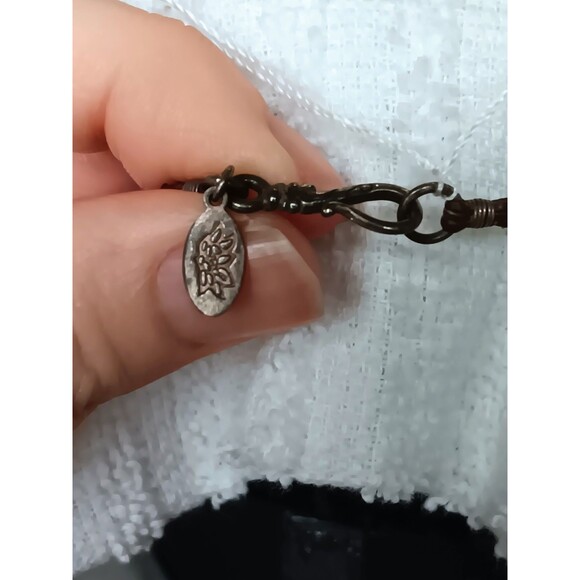 Vintage Satya 925 Signed Sterling Silver Flower Charms Layered Necklace 15-17 in - Picture 5 of 9